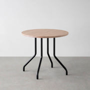 THE CAFE TABLE / ラバーウッド　Black Steel 4本脚 × ラウンド φ61 - 80