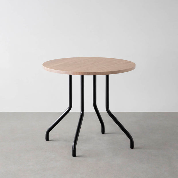 THE CAFE TABLE / ラバーウッド　Black Steel 4本脚 × ラウンド φ61 - 80