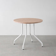 THE CAFE TABLE / ラバーウッド　White Steel 4本脚 × ラウンド φ61 - 80