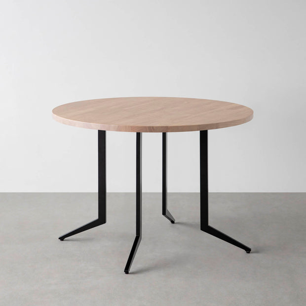 THE CAFE TABLE / ラバーウッド　Black Steel 4本脚 × ラウンド φ81 - 100