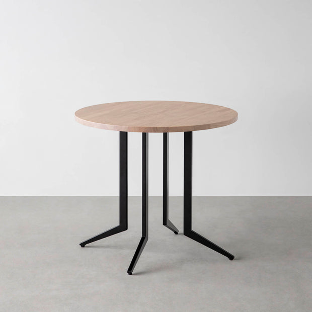 THE CAFE TABLE / ラバーウッド　Black Steel 4本脚 × ラウンド φ61 - 80