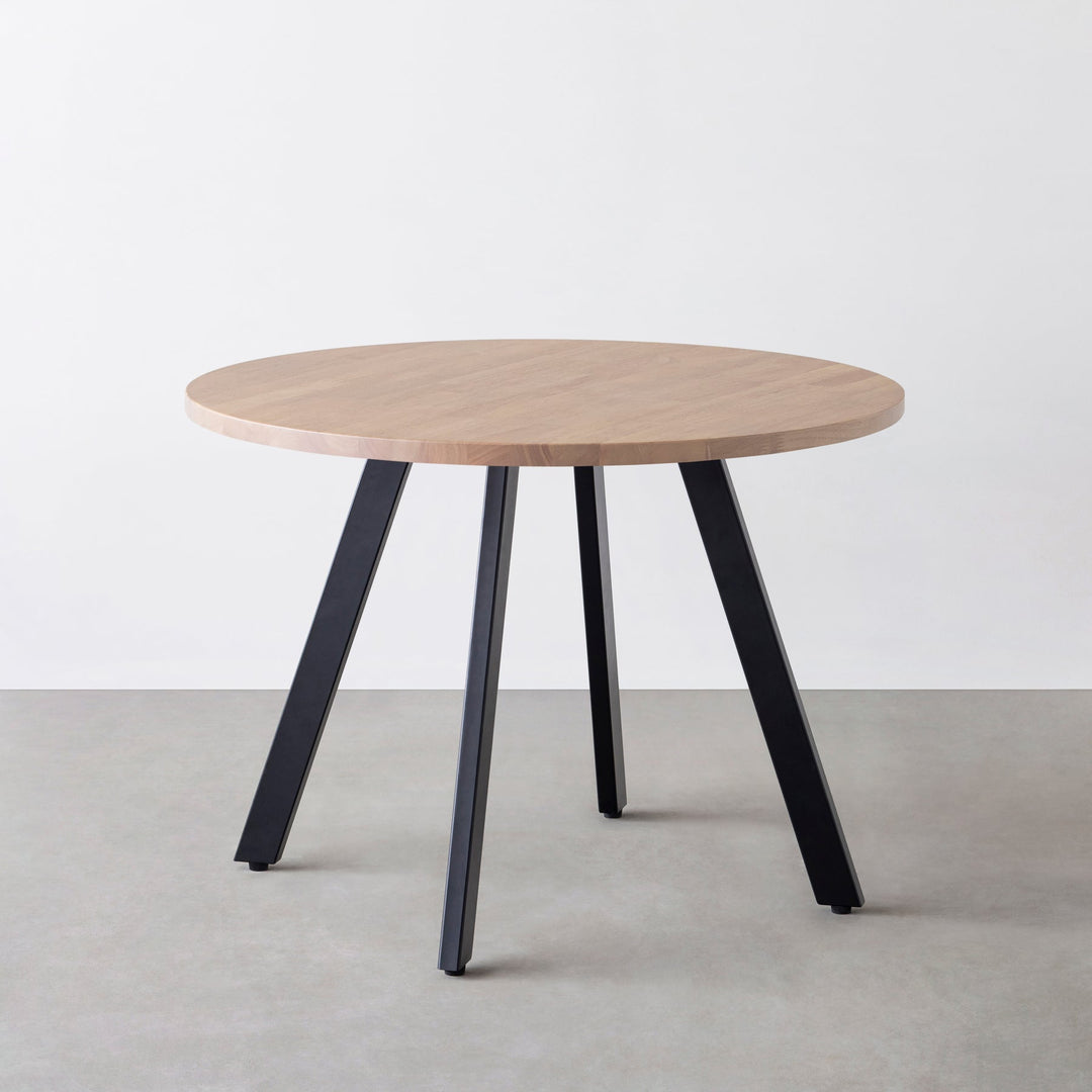 THE CAFE TABLE / ラバーウッド Black Steel 4本脚 × ラウンド