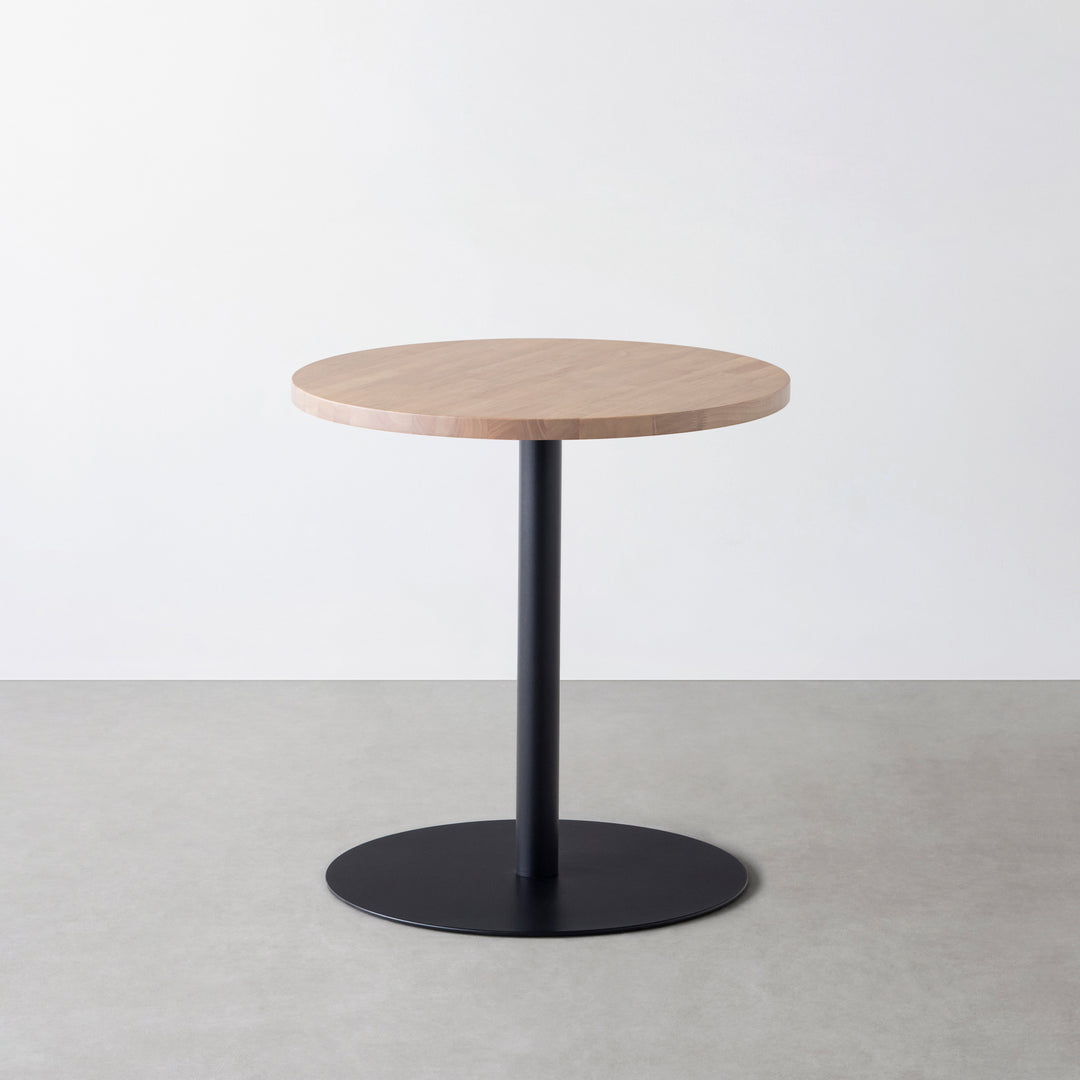 THE CAFE TABLE / ラバーウッド Black Steel 1本脚 × ラウンド φ61