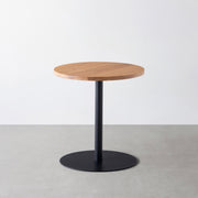 THE CAFE TABLE / 無垢 ホワイトオーク　Black Steel 1本脚 × ラウンド φ50 - 60