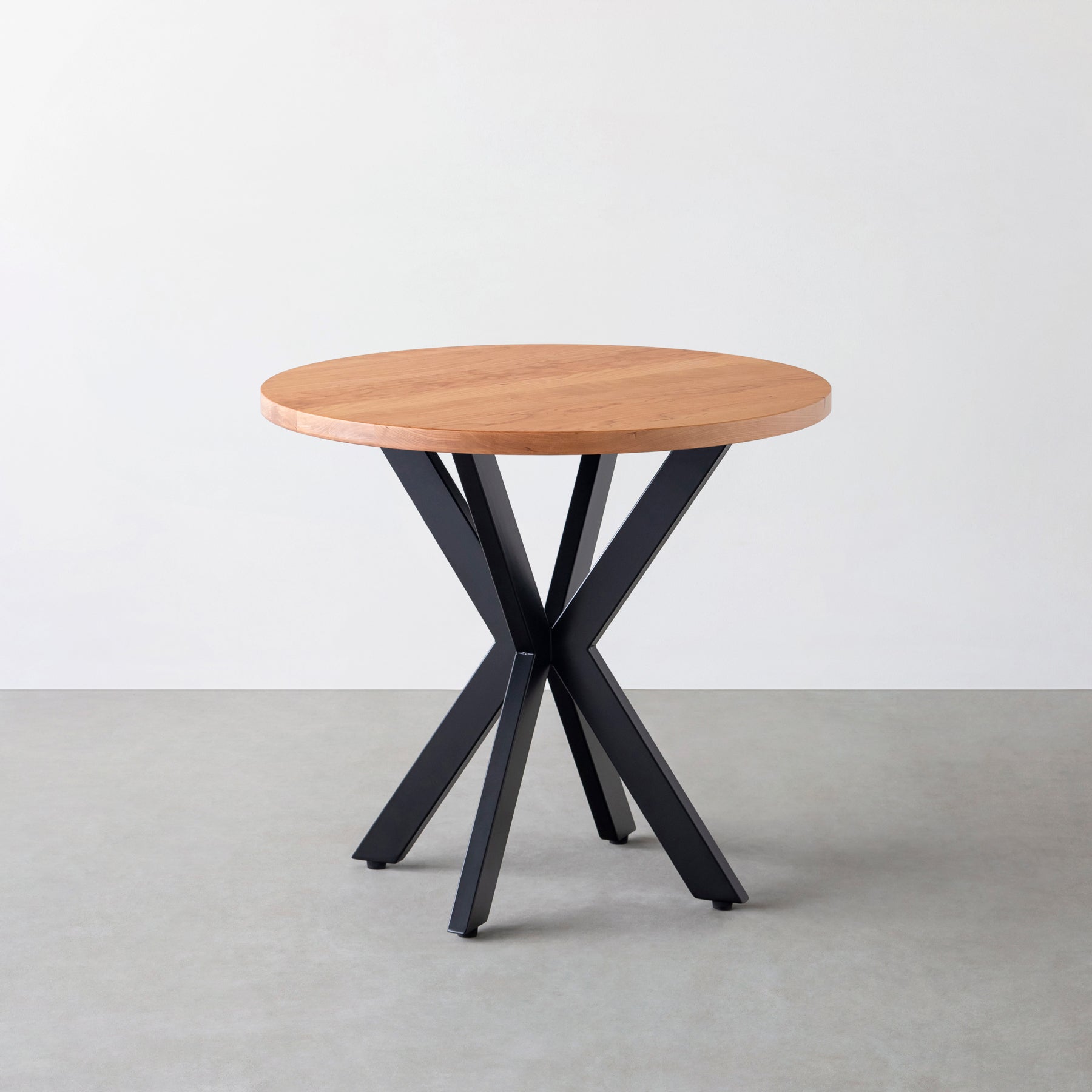 THE CAFE TABLE / 無垢 ブラックチェリー Black Steel カフェX