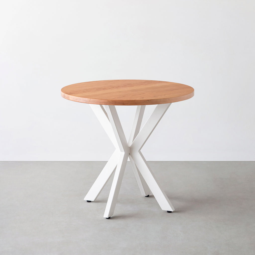 THE CAFE TABLE / 無垢 ブラックチェリー White Steel カフェX
