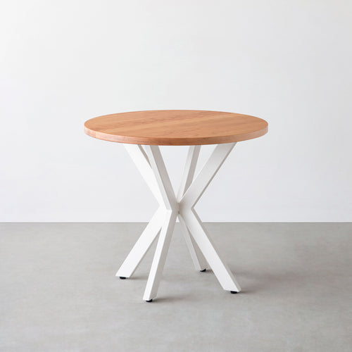 THE CAFE TABLE / 無垢 ブラックチェリー White Steel カフェX