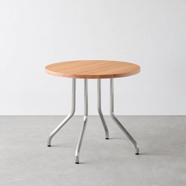 THE CAFE TABLE / 無垢 レッドオーク Stainless 4本脚 × ラウンド φ61