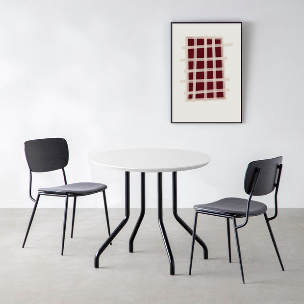 THE CAFE TABLE / FENIX NTM 全9色　Black Steel 4本脚 × ラウンド φ61 - 80