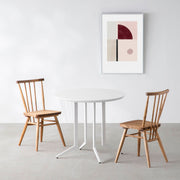 THE CAFE TABLE / FENIX NTM 全9色　White Steel 4本脚 × ラウンド φ61 - 80