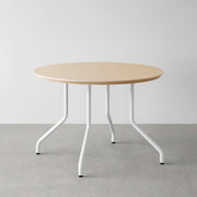 THE CAFE TABLE / FENIX NTM 全9色　White Steel 4本脚 × ラウンド φ81 - 100