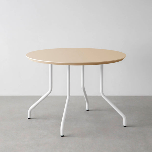 THE CAFE TABLE / FENIX NTM 全9色　White Steel 4本脚 × ラウンド φ81 - 100