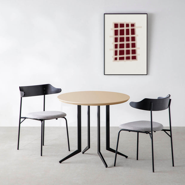 THE CAFE TABLE / FENIX NTM 全9色　Black Steel 4本脚 × ラウンド φ61 - 80