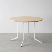THE CAFE TABLE / FENIX NTM 全9色　White Steel 4本脚 × ラウンド φ81 - 100