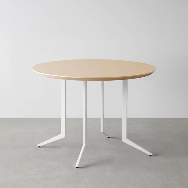 THE CAFE TABLE / FENIX NTM 全9色　White Steel 4本脚 × ラウンド φ81 - 100