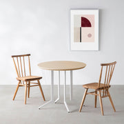 THE CAFE TABLE / FENIX NTM 全9色　White Steel 4本脚 × ラウンド φ61 - 80