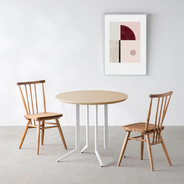 THE CAFE TABLE / FENIX NTM 全9色　White Steel 4本脚 × ラウンド φ61 - 80