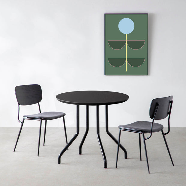 THE CAFE TABLE / FENIX NTM 全9色　Black Steel 4本脚 × ラウンド φ61 - 80