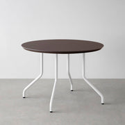 THE CAFE TABLE / FENIX NTM 全9色　White Steel 4本脚 × ラウンド φ81 - 100