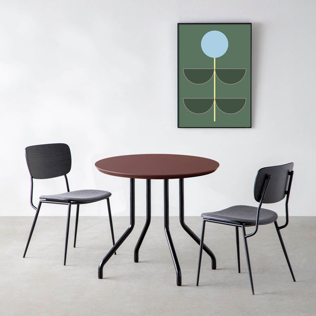 THE CAFE TABLE / FENIX NTM 全9色　Black Steel 4本脚 × ラウンド φ61 - 80