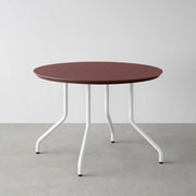 THE CAFE TABLE / FENIX NTM 全9色　White Steel 4本脚 × ラウンド φ81 - 100