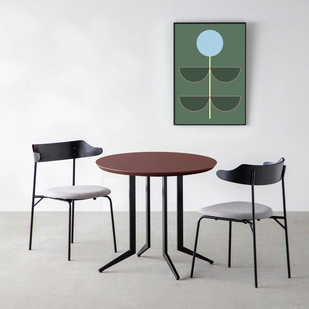 THE CAFE TABLE / FENIX NTM 全9色　Black Steel 4本脚 × ラウンド φ61 - 80