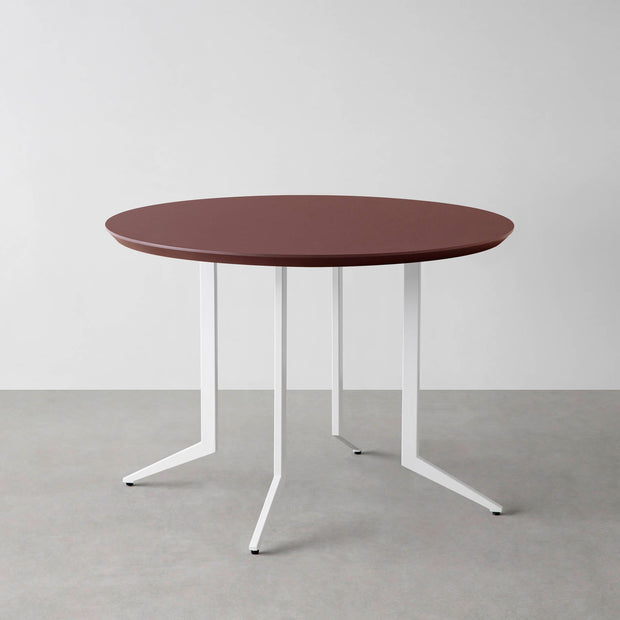 THE CAFE TABLE / FENIX NTM 全9色　White Steel 4本脚 × ラウンド φ81 - 100