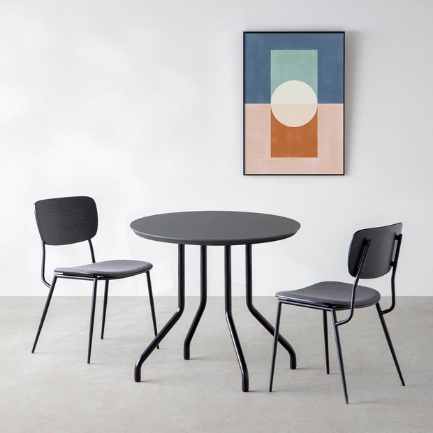THE CAFE TABLE / FENIX NTM 全9色　Black Steel 4本脚 × ラウンド φ61 - 80