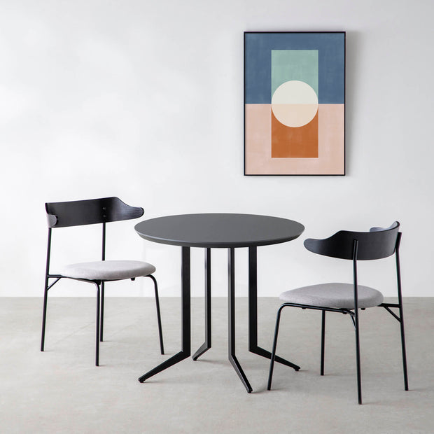 THE CAFE TABLE / FENIX NTM 全9色　Black Steel 4本脚 × ラウンド φ61 - 80