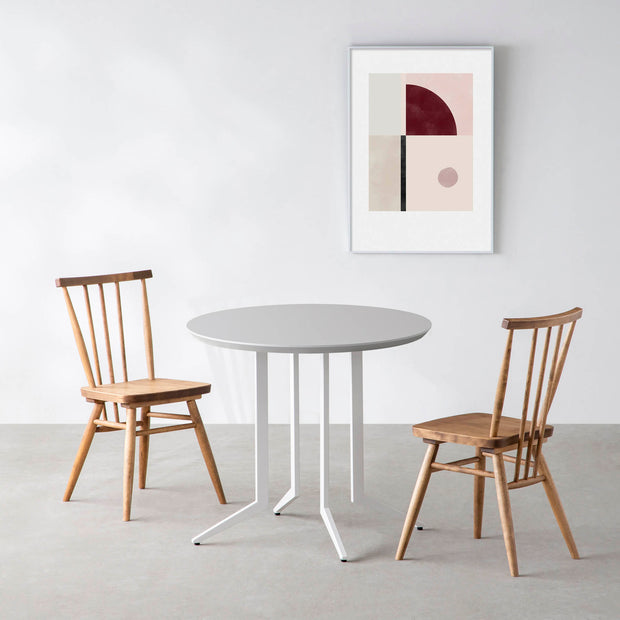 THE CAFE TABLE / FENIX NTM 全9色　White Steel 4本脚 × ラウンド φ61 - 80