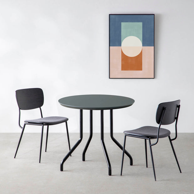 THE CAFE TABLE / FENIX NTM 全9色　Black Steel 4本脚 × ラウンド φ61 - 80