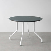 THE CAFE TABLE / FENIX NTM 全9色　White Steel 4本脚 × ラウンド φ81 - 100