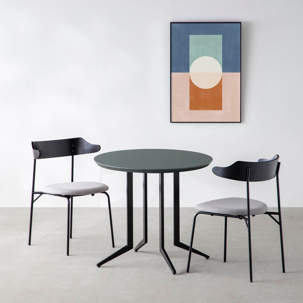 THE CAFE TABLE / FENIX NTM 全9色　Black Steel 4本脚 × ラウンド φ61 - 80