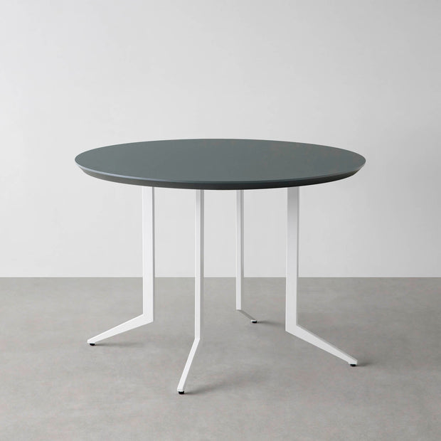 THE CAFE TABLE / FENIX NTM 全9色　White Steel 4本脚 × ラウンド φ81 - 100