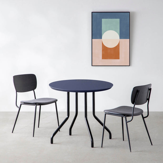 THE CAFE TABLE / FENIX NTM 全9色　Black Steel 4本脚 × ラウンド φ61 - 80