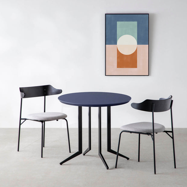 THE CAFE TABLE / FENIX NTM 全9色　Black Steel 4本脚 × ラウンド φ61 - 80