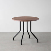 THE CAFE TABLE / ウォルナット　Black Steel 4本脚 × ラウンド φ61 - 80