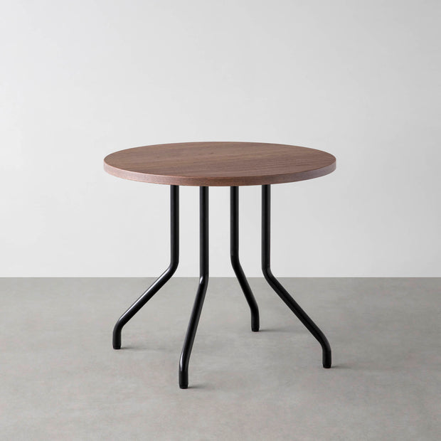 THE CAFE TABLE / ウォルナット　Black Steel 4本脚 × ラウンド φ61 - 80