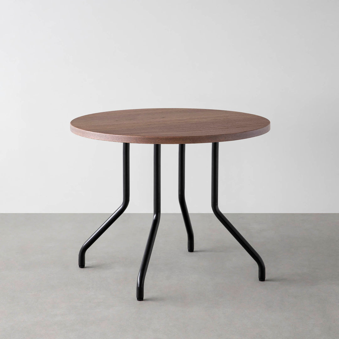 THE CAFE TABLE / ウォルナット Black Steel 4本脚 × ラウンド φ81