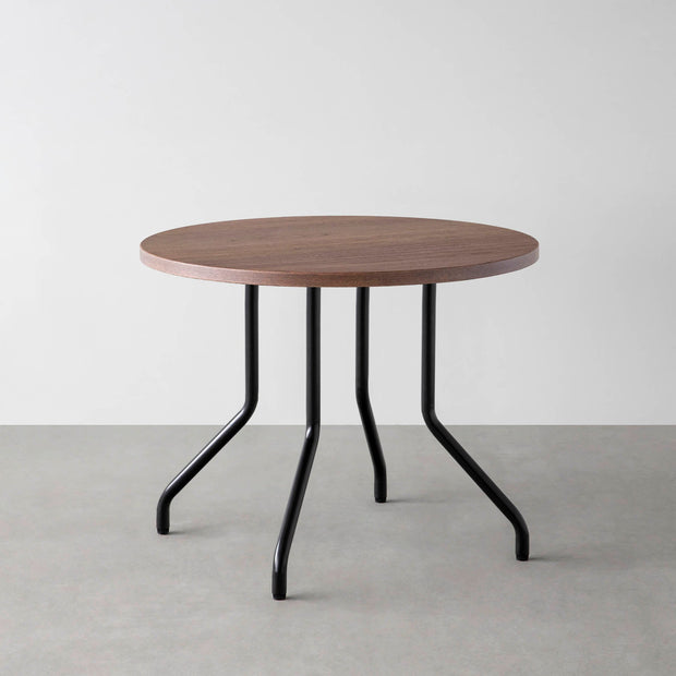 THE CAFE TABLE / ウォルナット　Black Steel 4本脚 × ラウンド φ81 - 90