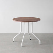 THE CAFE TABLE / ウォルナット　White Steel 4本脚 × ラウンド φ61 - 80