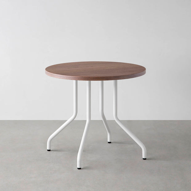 THE CAFE TABLE / ウォルナット　White Steel 4本脚 × ラウンド φ61 - 80