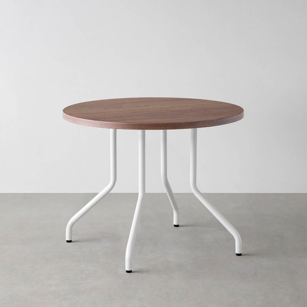 THE CAFE TABLE / ウォルナット　White Steel 4本脚 × ラウンド φ81 - 90