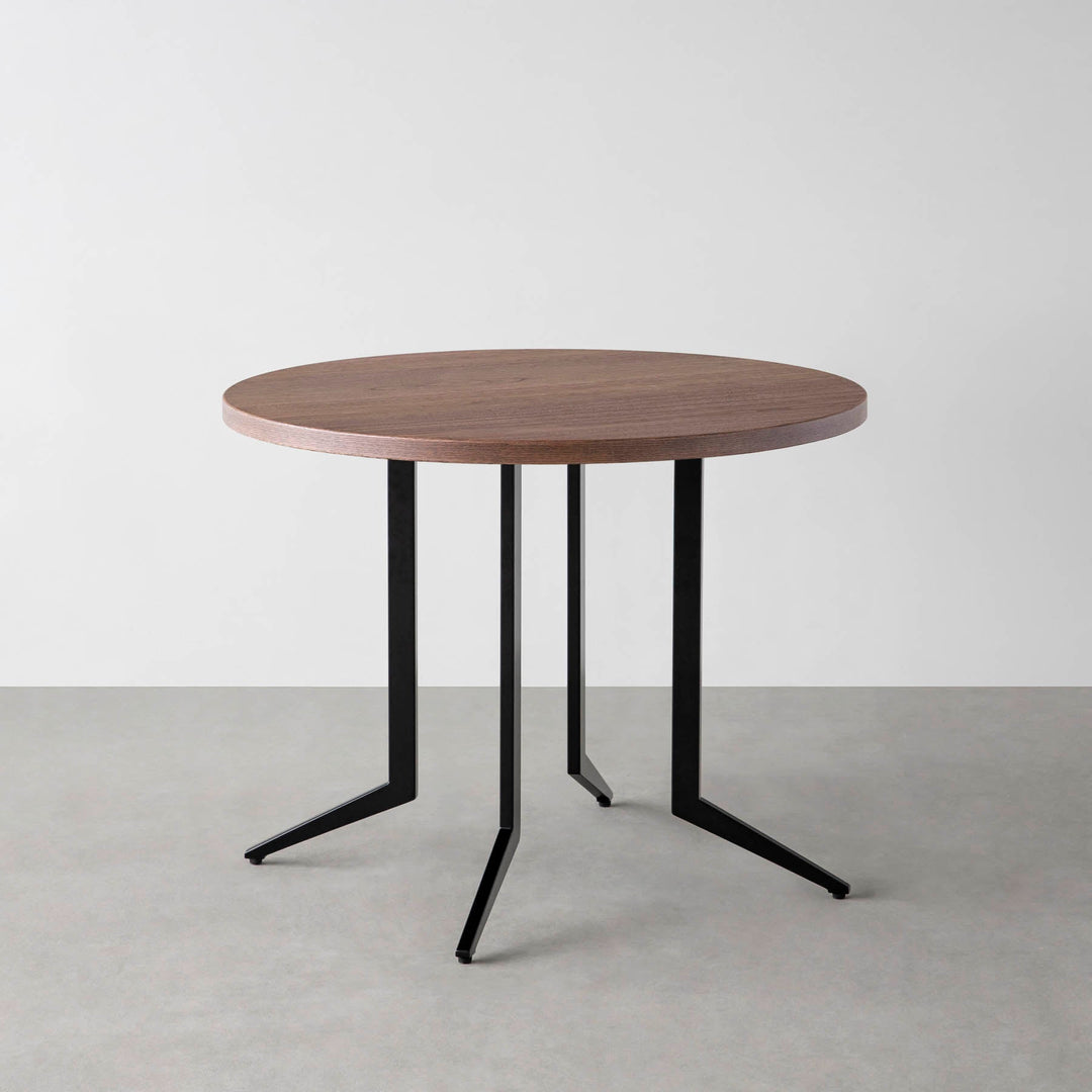 THE CAFE TABLE / ウォルナット Black Steel 4本脚 × ラウンド φ81