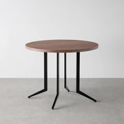 THE CAFE TABLE / ウォルナット　Black Steel 4本脚 × ラウンド φ81 - 90