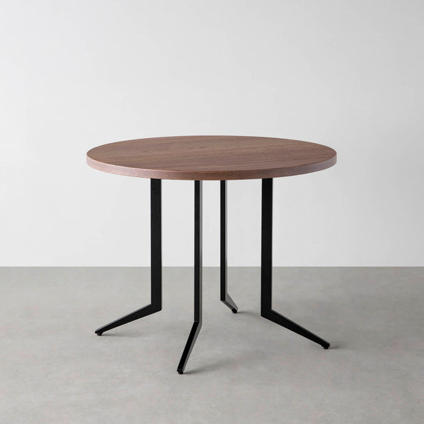 THE CAFE TABLE / ウォルナット　Black Steel 4本脚 × ラウンド φ81 - 90