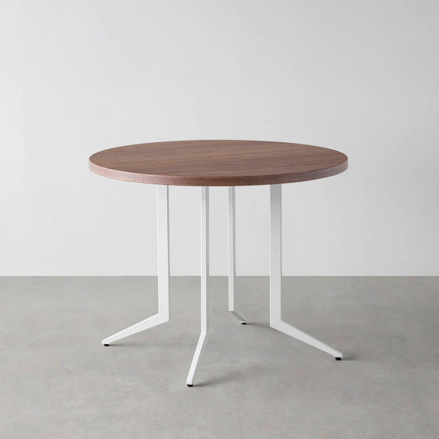THE CAFE TABLE / ウォルナット　White Steel 4本脚 × ラウンド φ81 - 90