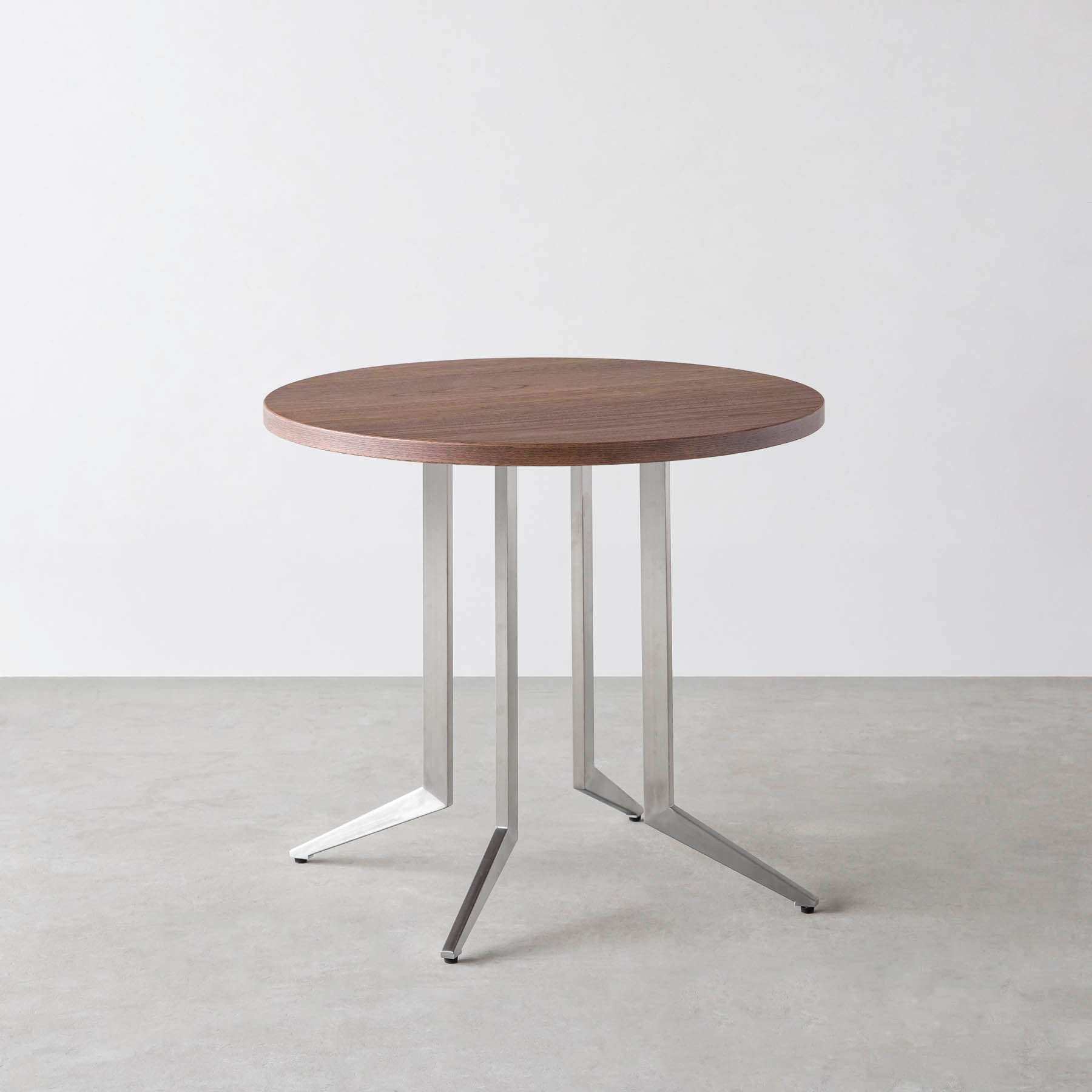 THE CAFE TABLE / ウォルナット Stainless 4本脚 × ラウンド φ61 - 80