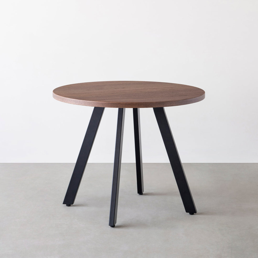 THE CAFE TABLE / ウォルナット Black Steel 4本脚 × ラウンド φ81