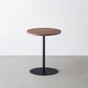 THE CAFE TABLE / ウォルナット　Black Steel 1本脚 × ラウンド φ50 - 60
